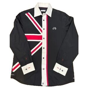 John Lennon Mens Size Large Button Down Long Sleeve Shirt Size L SPECTACULAR!